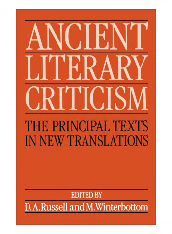 Ancient Literary Criticism Paperback Rev. Ed Edition