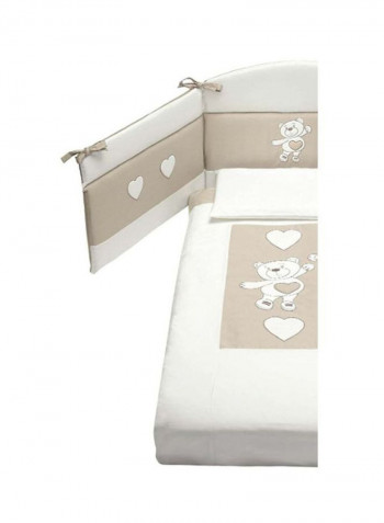 3-Piece Bear Duvet Seat - White/Beige