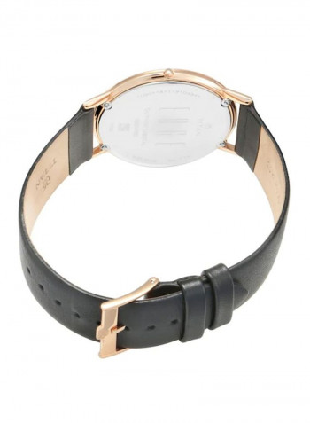 Men's Edge Leather Analog Watch T1595WL09
