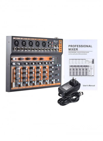 7-Channel Mixer Mic Line Audio Console