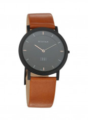 Men's Edge Leather Analog Watch T1595NL03
