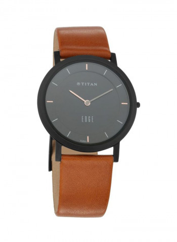 Men's Edge Leather Analog Watch T1595NL03