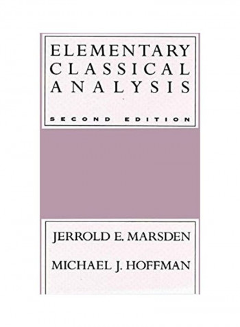 Elementary Classical Analysis Hardcover English by Jerrold E. Marsden