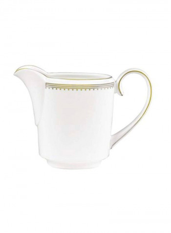 Bone China Creamer White/Gold 6.4ounce