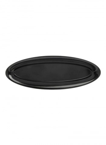 4-Piece Wide Rim Salmon Platter Black