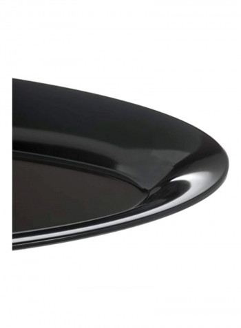 4-Piece Wide Rim Salmon Platter Black