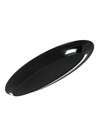 4-Piece Wide Rim Salmon Platter Black