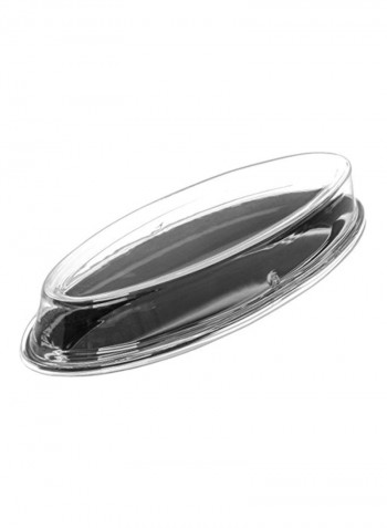 4-Piece Wide Rim Salmon Platter Black