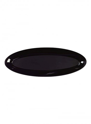 4-Piece Wide Rim Salmon Platter Black