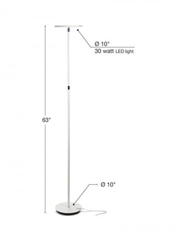 LED Floor Lamp White 10 x 10 x 63inch
