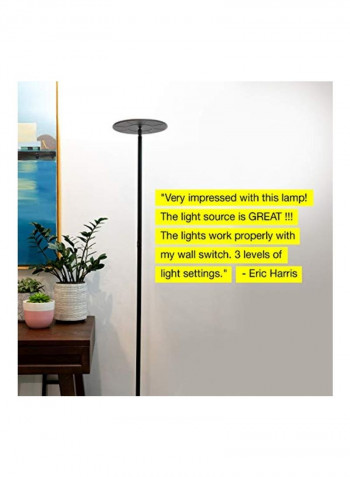LED Torchiere Super Bright Floor Lamp Black 10 x 10 x 63inch