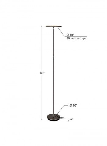 LED Torchiere Super Bright Floor Lamp Dark Bronze 10x10x63inch