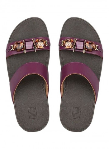 Lottie Marble Gem Slide Sandals Lingonberry