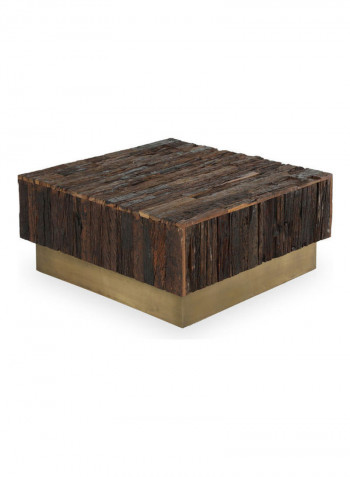 Kinsley End Table Gold/Brown