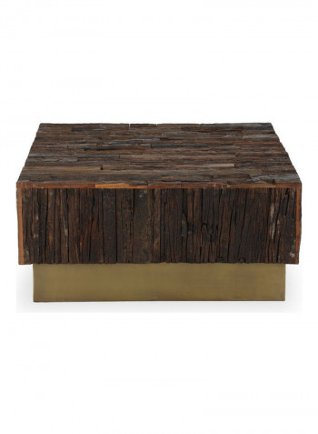 Kinsley End Table Gold/Brown