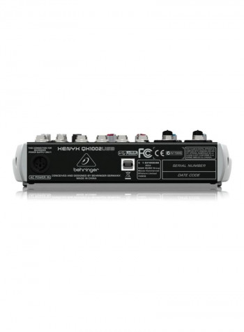 Premium 10-Input 2-Bus Mixer With Multi-FX Processor QX1002USB Black/Grey/Red