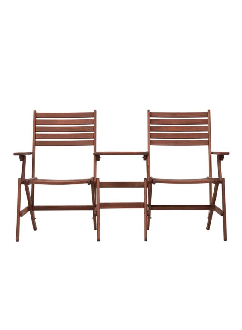 2-Piece Victoria Jack And Jill Folding Chair With Table Board Brown 312x190x120centimeter