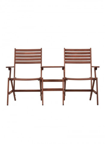 2-Piece Victoria Jack And Jill Folding Chair With Table Board Brown 312x190x120centimeter