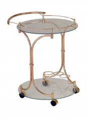 Bru Serving Trolley Table Gold/Cream