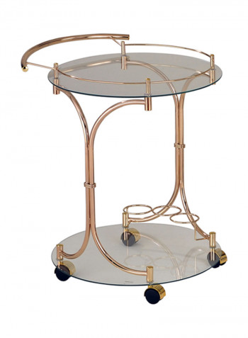 Bru Serving Trolley Table Gold/Cream