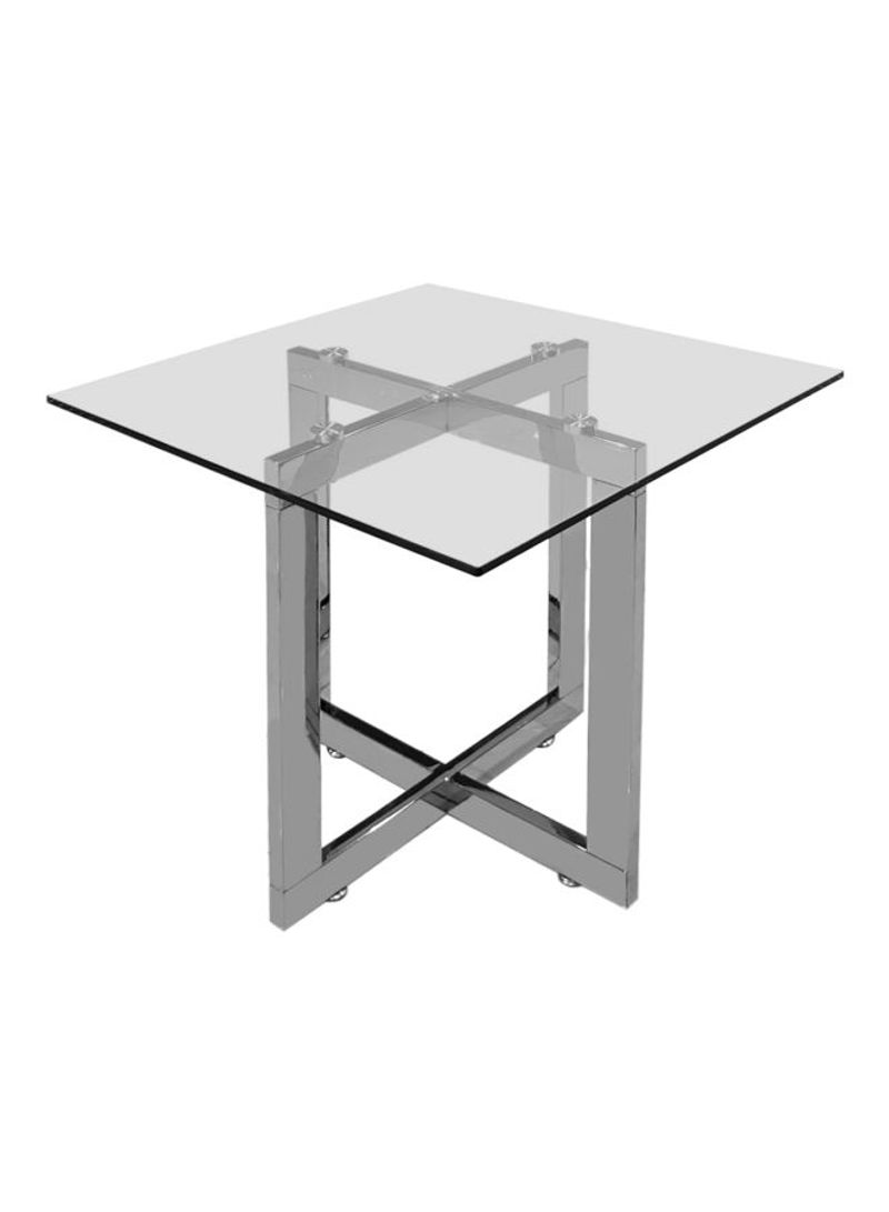 Dazzling End Table Silver/Clear 68x60x61cm