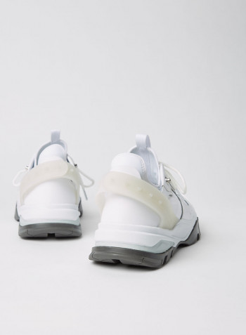 Leather Chunky Sneakers Bright White