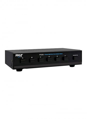 6-Channel Speaker Switch Selector Volume Control Box PSS6 Black