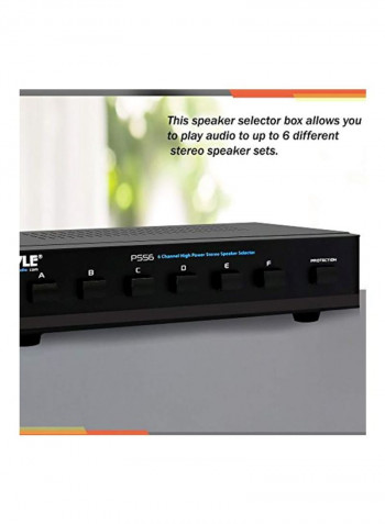 6-Channel Speaker Switch Selector Volume Control Box PSS6 Black
