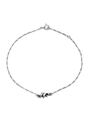 925 Sterling Silver Charm Anklet Silver