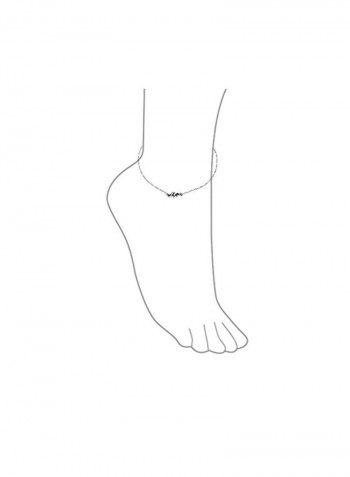 925 Sterling Silver Charm Anklet Silver