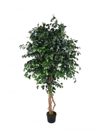 Artificial Ficus Tree Green/Black 230x130cm