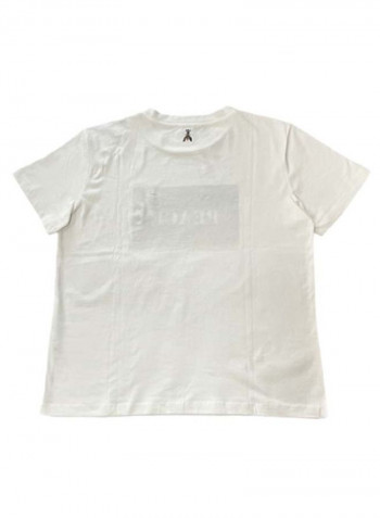 Slogan Printed Casual T-Shirt White