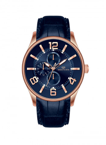 Men's Ajax Series Leather Analog Watch W1814GPP070D