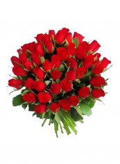 51-Piece Composition Of Roses Bouquet Red/Green
