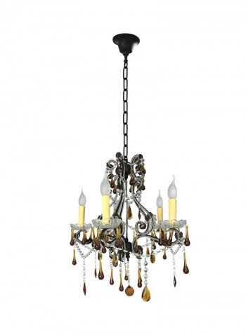 Chandelier Black/White/Brown 50x55centimeter