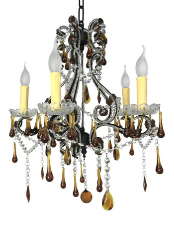 Chandelier Black/White/Brown 50x55centimeter