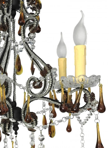 Chandelier Black/White/Brown 50x55centimeter