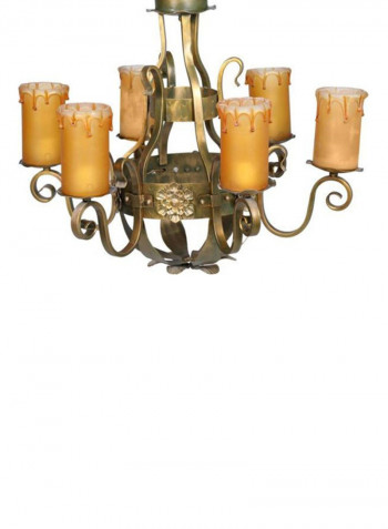 Dripping Candle Chandelier Gold/Antique Green/Yellow 800x800millimeter