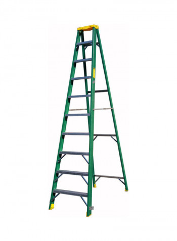 Fiber Glass Single Sided Ladder Green 302x16x71cm