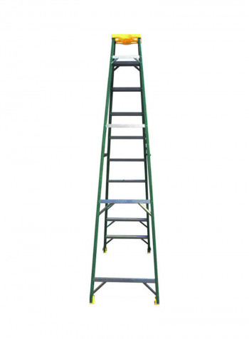Fiber Glass Single Sided Ladder Green 302x16x71cm