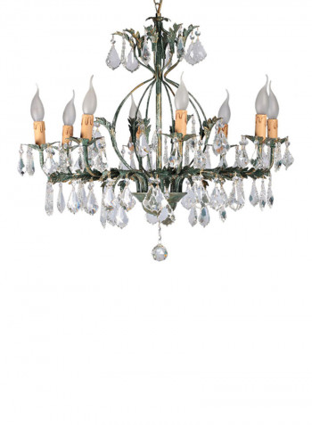 Candlelit Chandelier Green/White 60x55centimeter