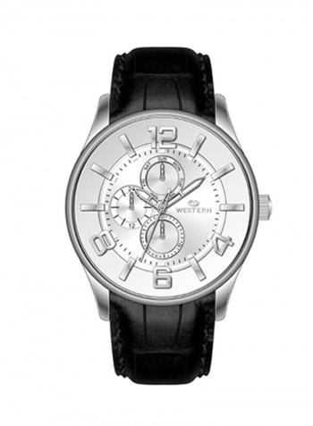 Men's Ajax Series Leather Chronograph Watch W1814GST070F