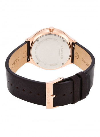 Men's Leather Analog Watch SKW6458