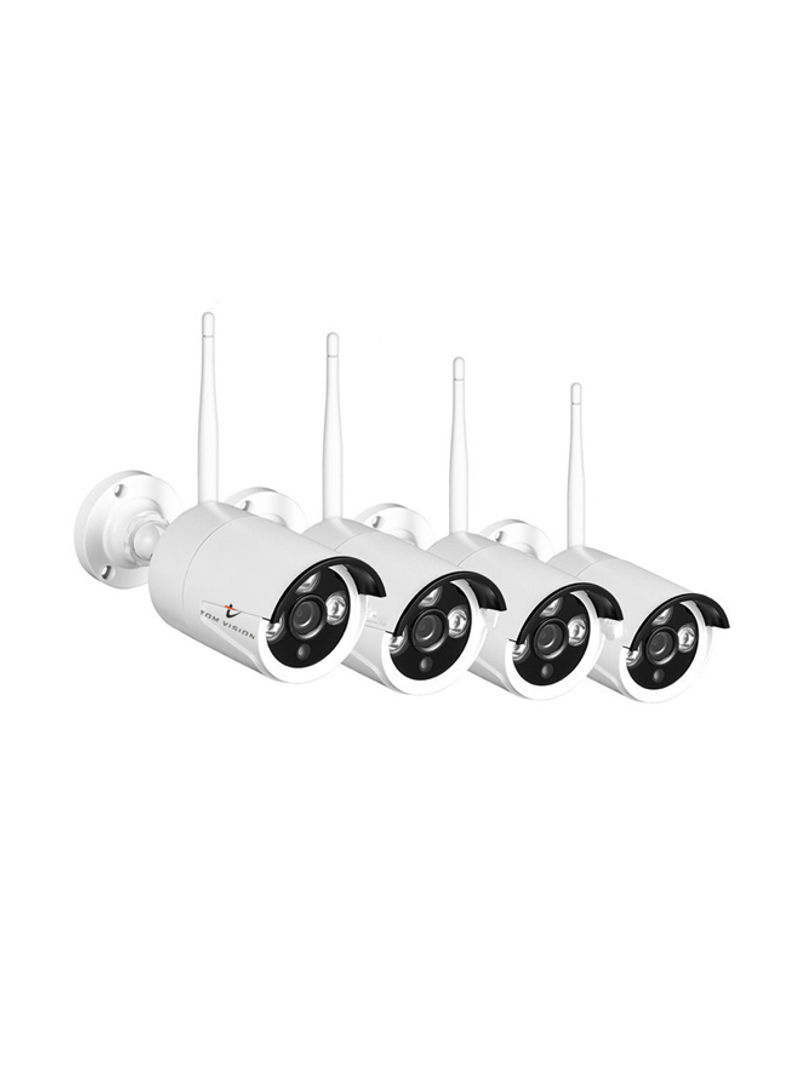 4-Channel Wi-Fi 2MP Security Surveillance Camera Kit IP Camera-Day/Night vision Bullet