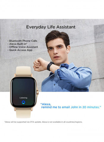 GTS 2 Smartwatch With Alexa Built-In Desert Gold