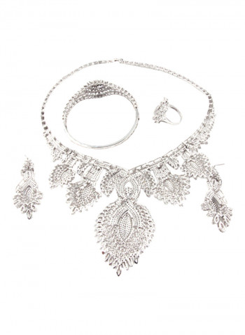 5 Piece Cubic Zirconia Detail Necklace Set