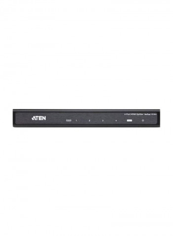 4-Port HDMI Splitter 20x8x2.5cm Black