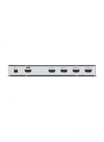 4-Port HDMI Splitter 20x8x2.5cm Black