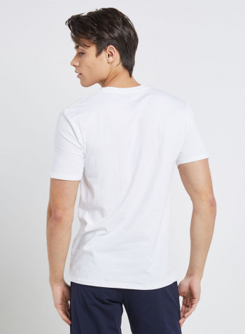 Logo Embroidered T-Shirt White