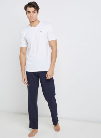 Logo Embroidered T-Shirt White